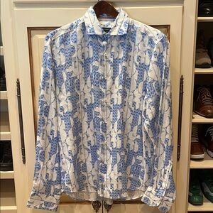 NWOT Bugatchi Linen Shirt